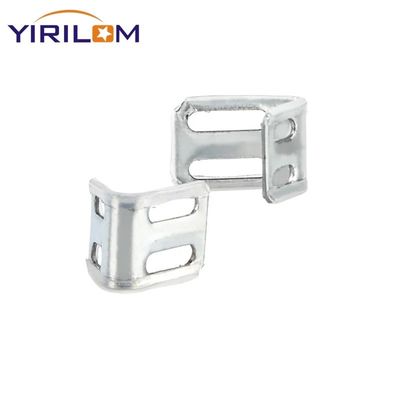 مشبك زنبرك متعرج بأربعة فتحات من الحديد المخصص للأريكة مع طلاء الزنك وغطاء بلاستيكي جزئي