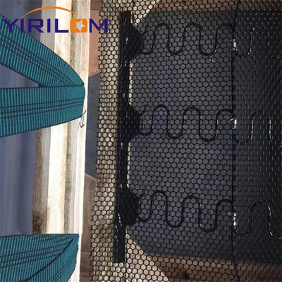 200m الطول نايلون / PP قطعة بلاستيكية مصممة شريط مقطوعة لأريكة زيغ زاج الربيع مع 10cm/12cm/15cm مسافة عقدة