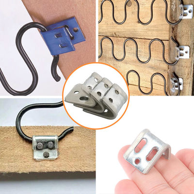 ملحقات أريكة دائمة 4 ثقوب مشابك ربيعي مع 0.8mm/1.0mm سمك لأثاث أجهزة الأثاث
