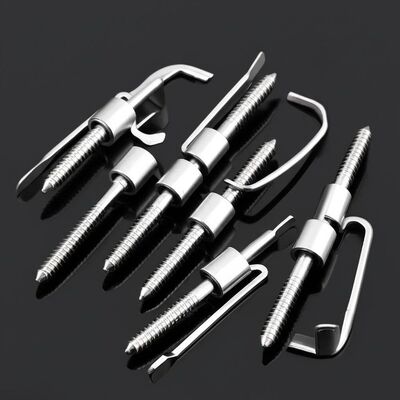 خطاف التوازن من الفولاذ الكربوني العالي ومشبك تثبيت الربيع مع قطر 1.5mm وطول 97mm لمنافذ الأريكة