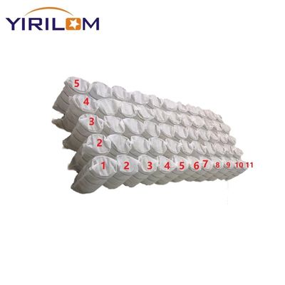 نوابض جيبية مخصصة 1.1 مم للوسائد مع ارتفاع قابل للتعديل وقماش مضاد للحساسية