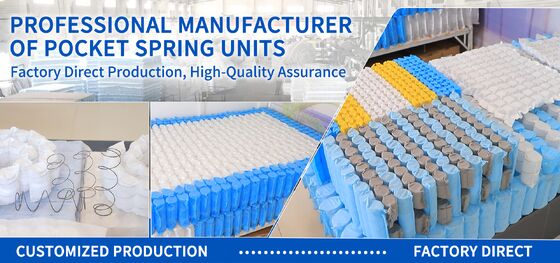 الربيع المستقل المفرش ربيع جيب مع سلك الفولاذ عالية الكربون وغطاء القماش غير المنسوج