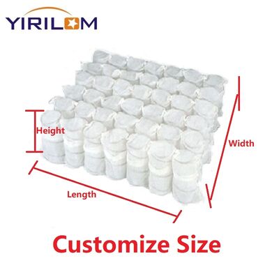 70# من أسلاك الفولاذ الكربوني العالي للأريكة بجيب زنبركي مضغوط وملفوف بحجم قابل للتخصيص