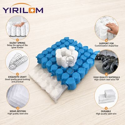 حجم مخصص 1.0mm-2.3mm الأسلاك الفولاذية القابلة للاستمرار غير المنسوجة الأريكة وحدة الربيع الجيب