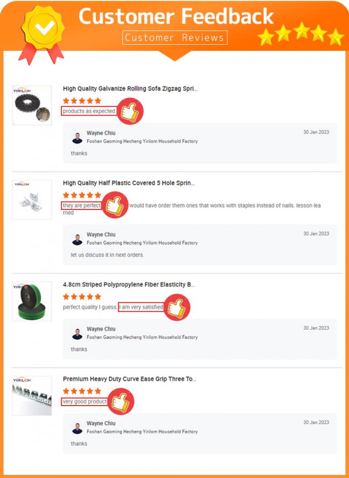 ملحقات الأثاث OEM 2.0mm سلك الربيع ورق تثبيت سلك لأريكة زيغ زاغ الربيع 11